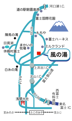 バナジウム温泉風の湯マップ